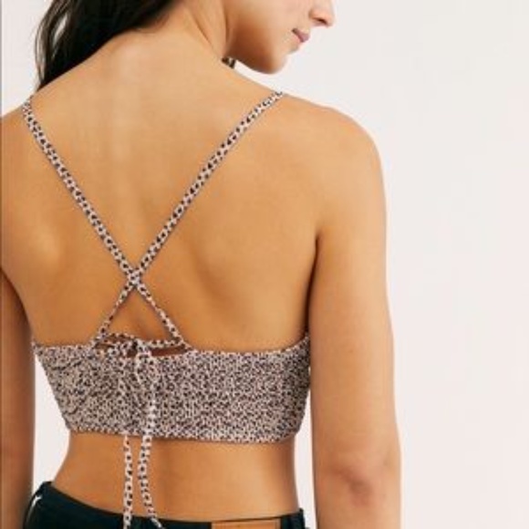 Free People Casie Soft Bra Nude Combo Heart NWT extra small - Picture 8 of 16